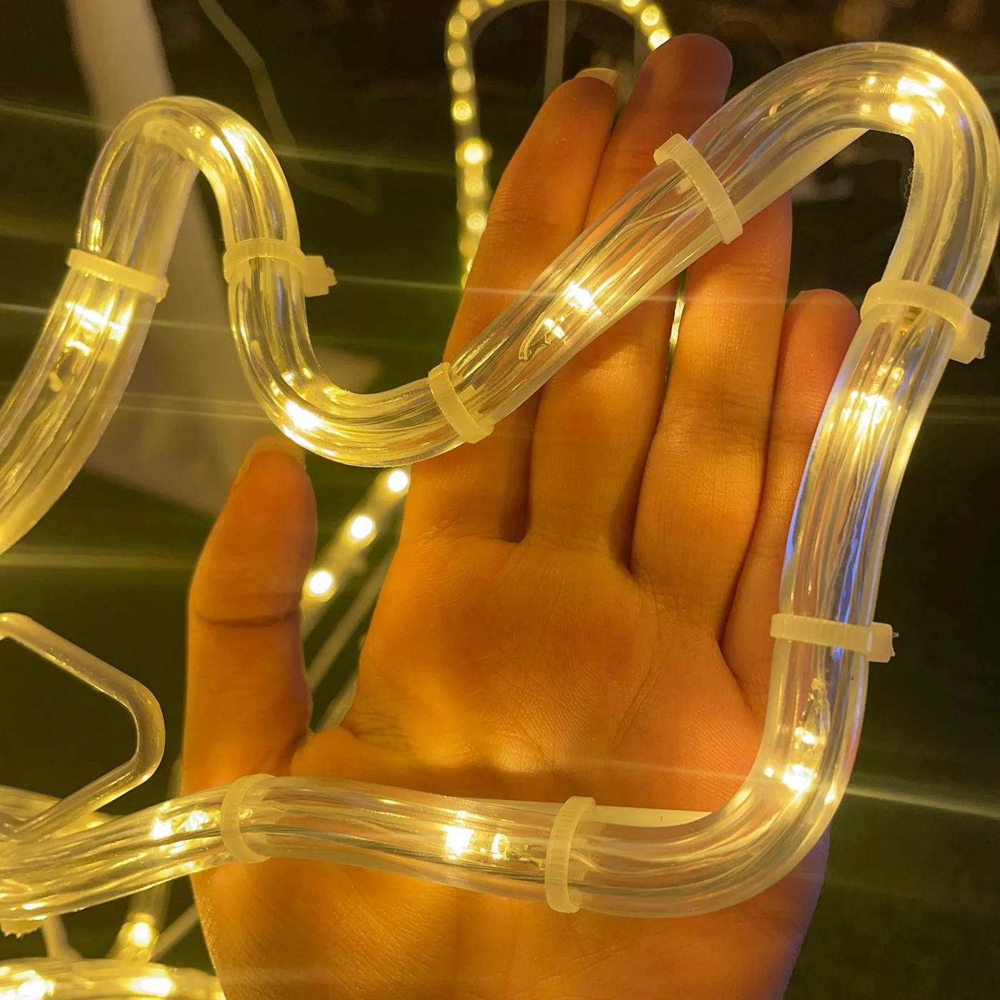Permanent waterproof Outdoor fairy Reindeer Exterior Flashing Christmas Lights Merry Christmas