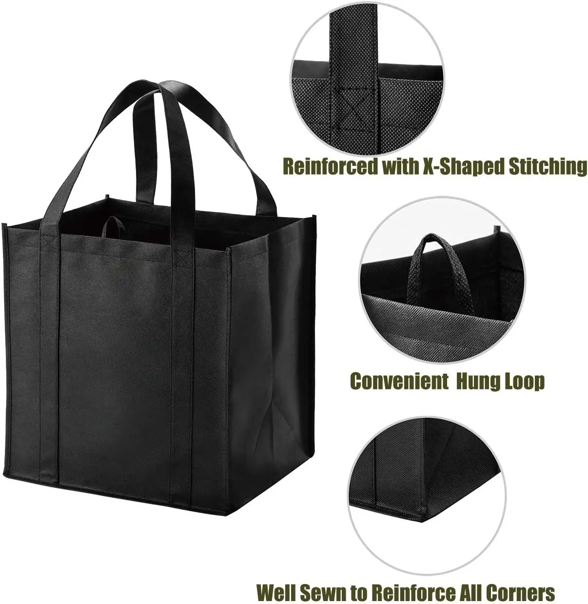 Wholesale factory cheap Shopping Bags Reusable ecological non-woven Bags Custom Logo Fabric Non woven tote Bag