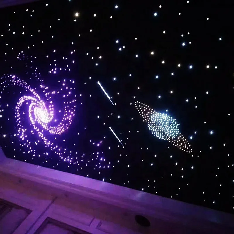 Wholesale super brightness 220v 45w RGBW twinkle LED fiber optic illuminator for home