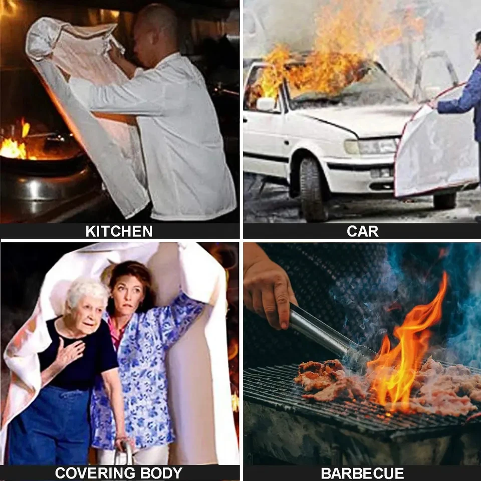 Fire Resistant Soft E glass Fiberglass Fire Blanket for home kitchen,school,shopping mall,hospital