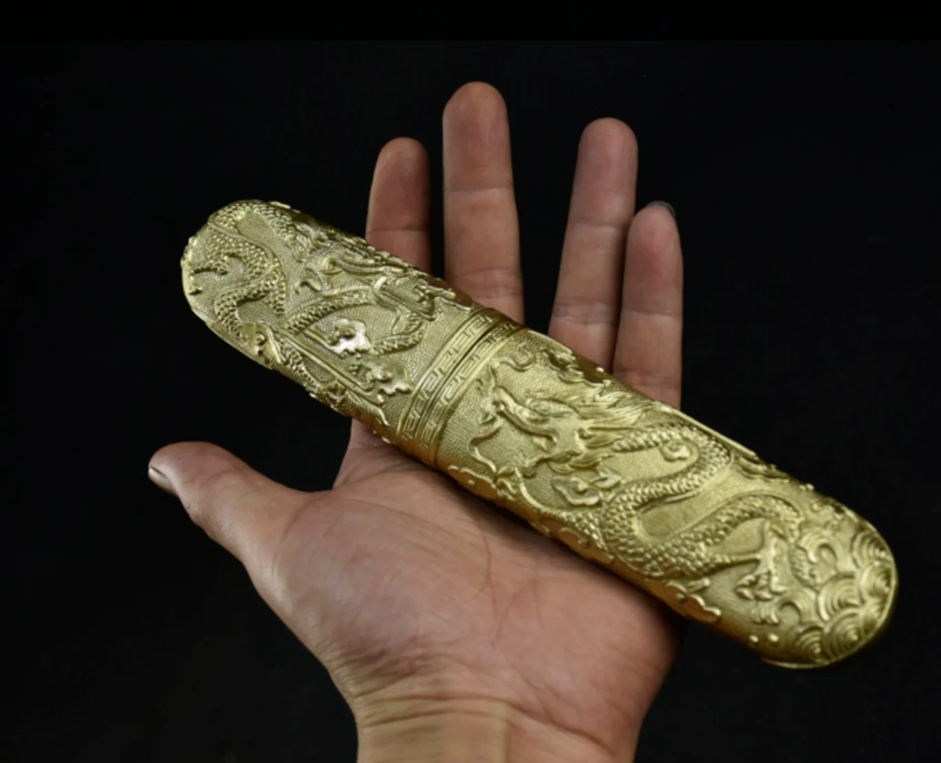 20CM Hidden Cosplay Short Sword Movie Knife High Manganese Steel Scabbard Copper