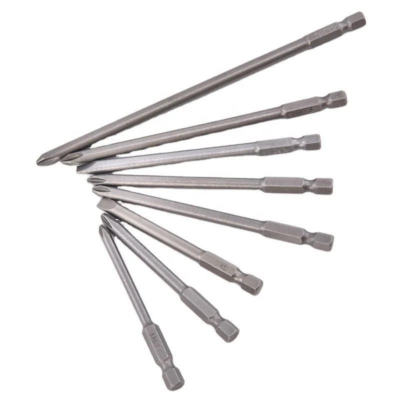 Magnetic Phillips Screwdriver Bit S2 Steel  Various Length and Various Specification Sandblasting Surface Treatment