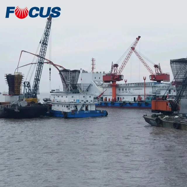 240m3/h barge carried concrete batching plant for exporting