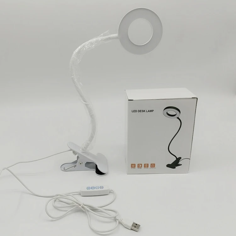 Customized 3 Light Colors 10 Brightness Levels USB Powered Music Stand Table Light Clip 5 Watt 48 LED Book Lights for reading