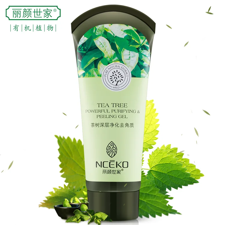Hot sale Nceko Private Label Tea Tree Milk Lavender Rose Body Peeling Gel Exfoliating Smoothing Scrub Face Scrub