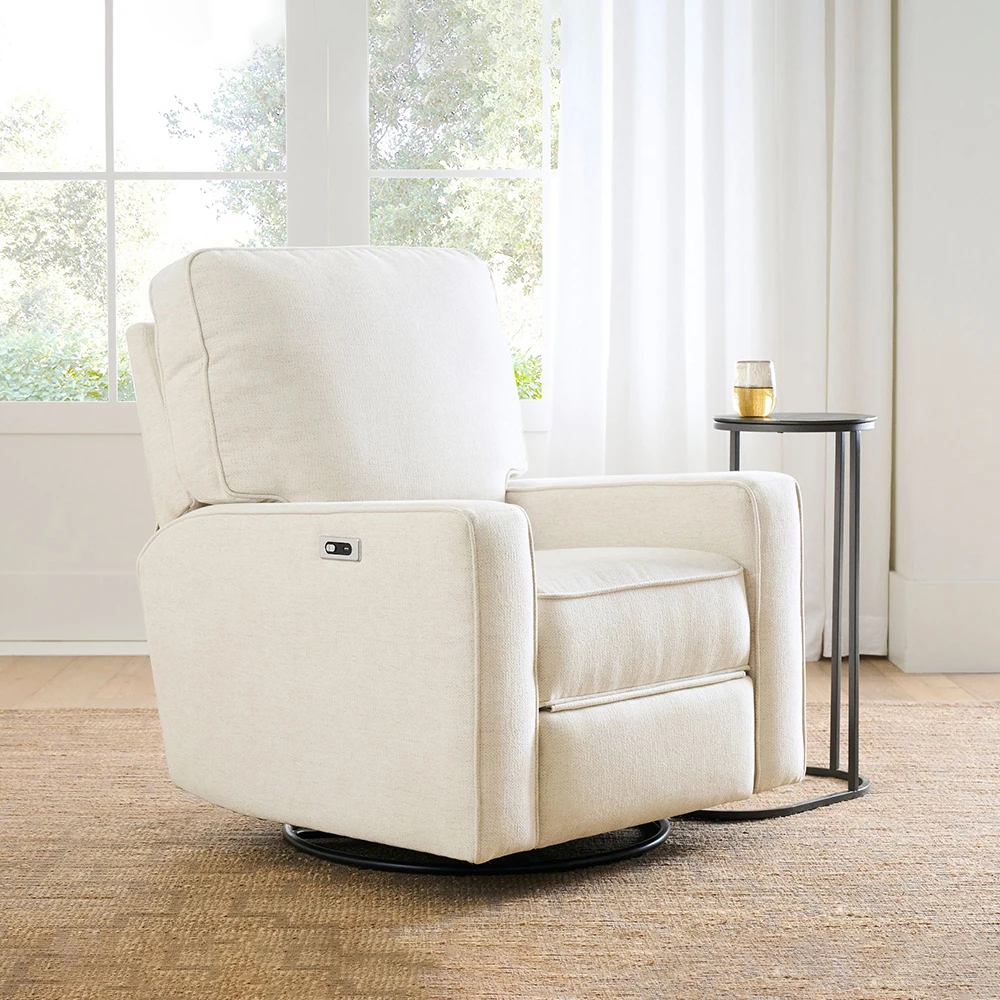 OEM Living Room Electric Recliner Chair Comfort Square Arm Upholstered Power Swivel Glider Recliner Sofa