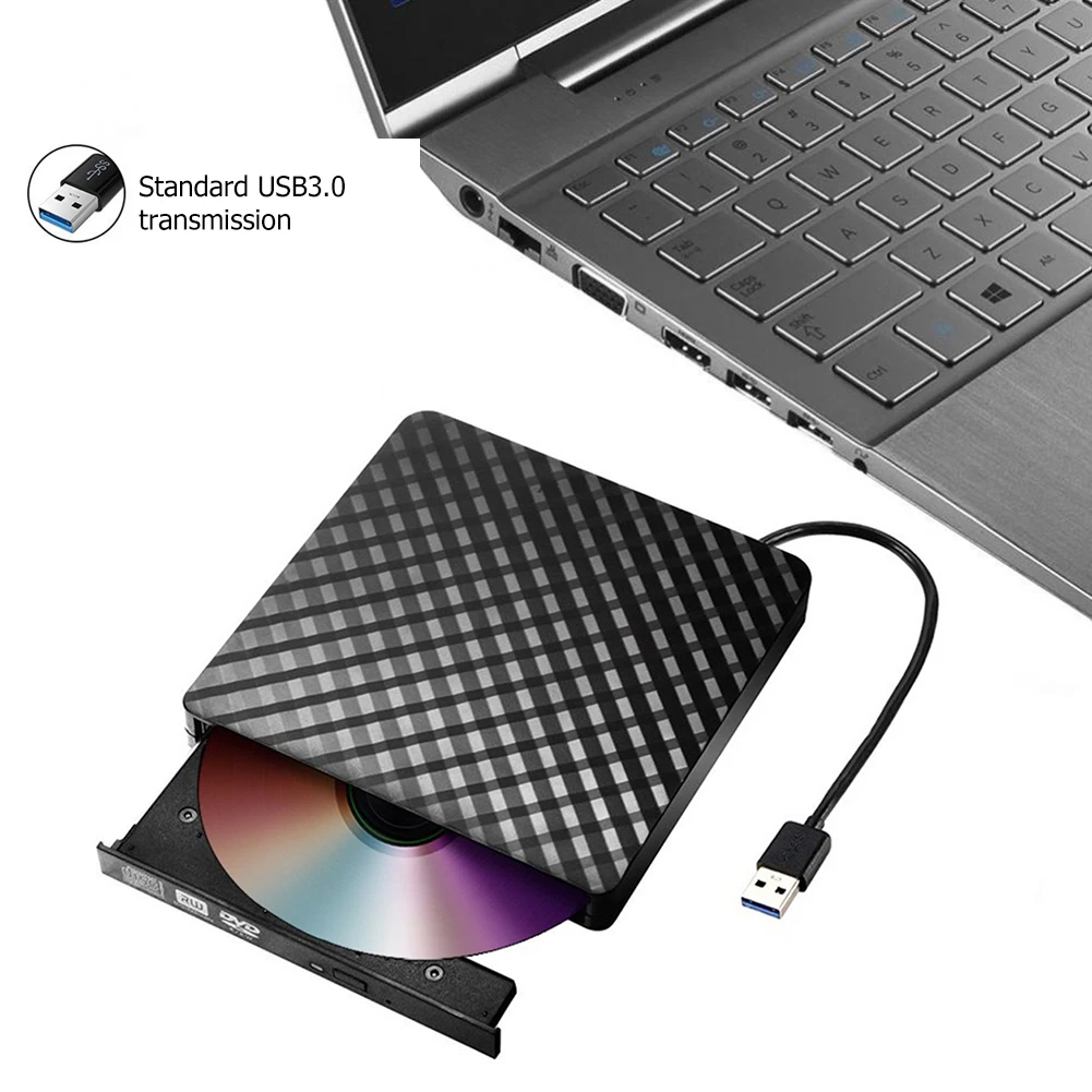 USB 3.0 External DVD Burner Writer Recorder CD/DVD ROM Player PC Optical Drive External DVD Drive Optical Drive