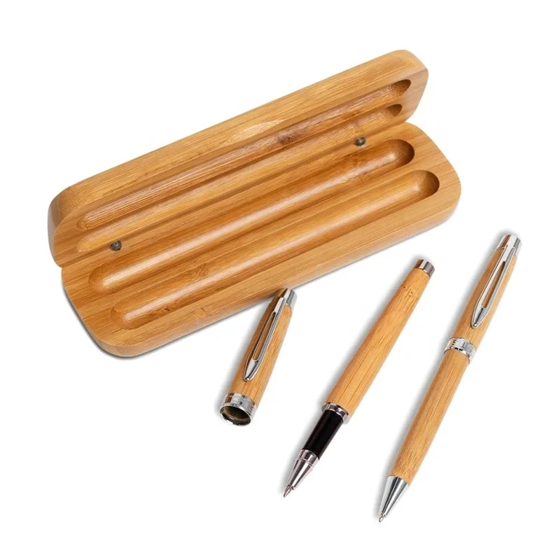 2020 personalized wooden gift  wood  kit luxury bamboo pen eco promotional gifts pen gift set with logo