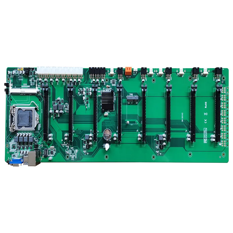  ETH Mining Machine Motherboard PCIE 16x 1080ti 1070ti i3 i5i7 VGA Intel Celeron CPU Miner Machine B85 6 8 GPU ETH BTC Miner Case (3).jpg