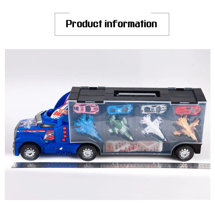 
Large portable container truck toy car military engineering fire truck excavator alloy car boy toy 
