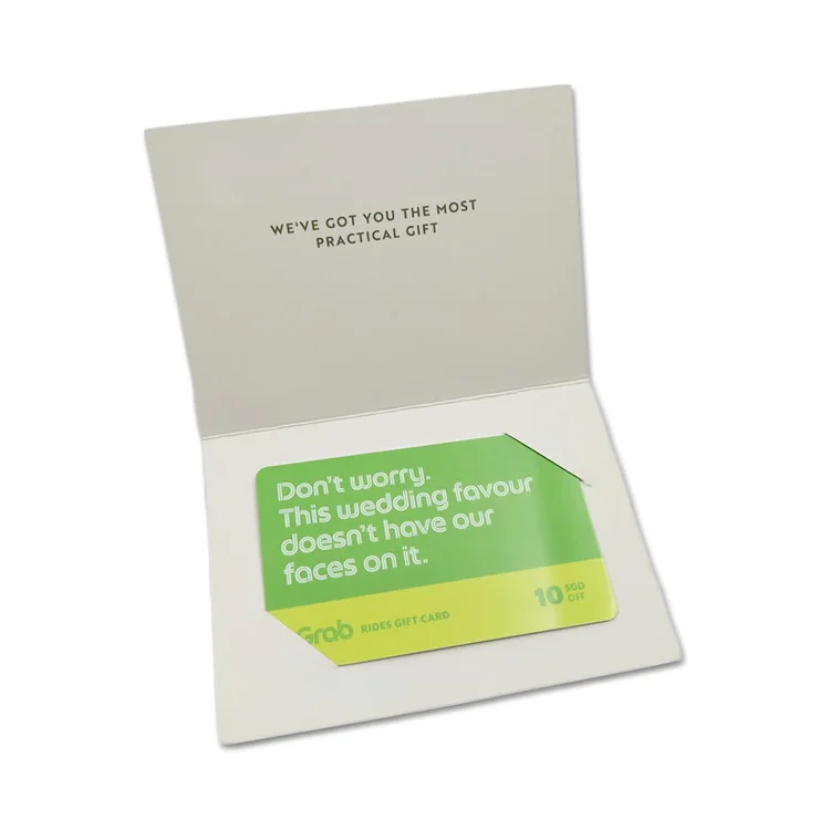 CMYK Color Print PVC Voucher Gift Card And Paper Holder