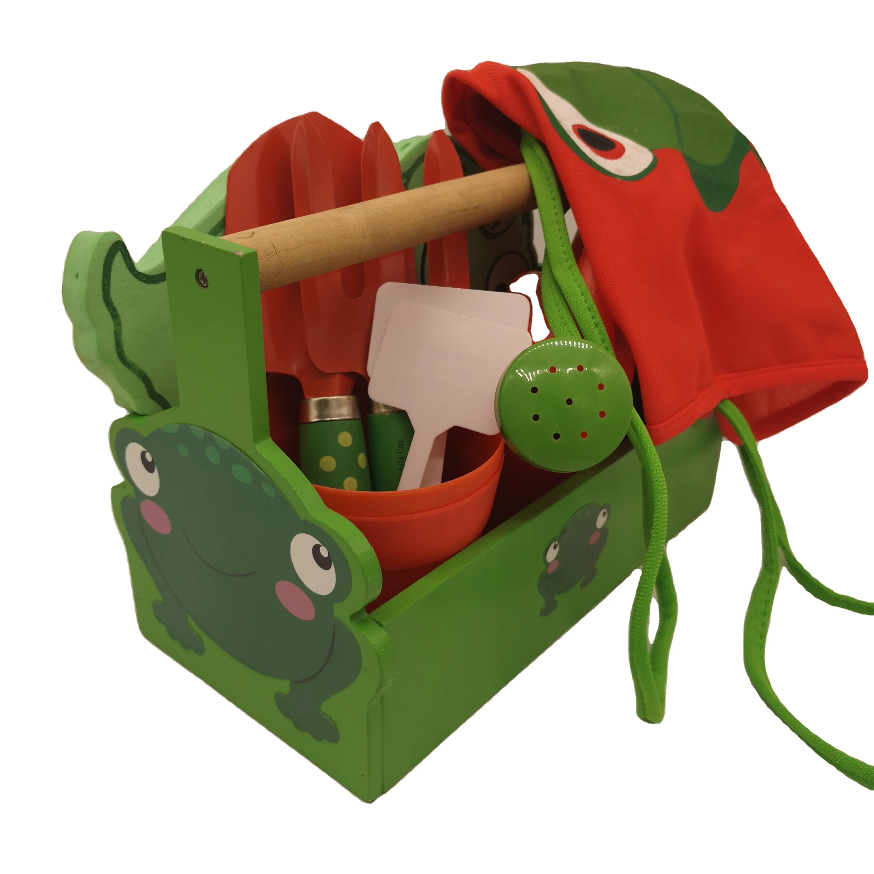 
kids garden preschool fashion custom tool apron flower pot set tote organizer basket 