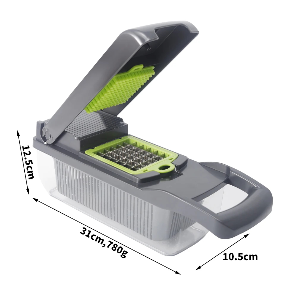 Multifunctional mandoline slicer Manual 16 in 1 chopper kitchen a dicer vegetable cutter