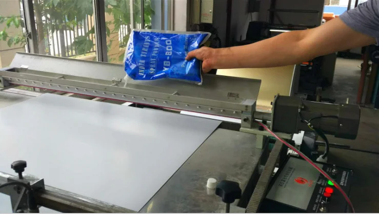 TPH  Electrostatic  effecien t powder spraying  with corn starch spray powder for offset printing machine