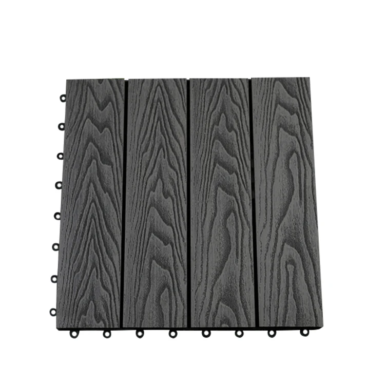
China Manufactory pool deck tiles wpc tile interlocking outdoor 