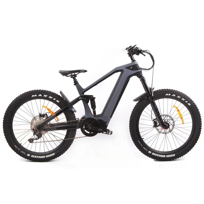 1000W mid drive full suspension mid drive carbon fiber electric bike