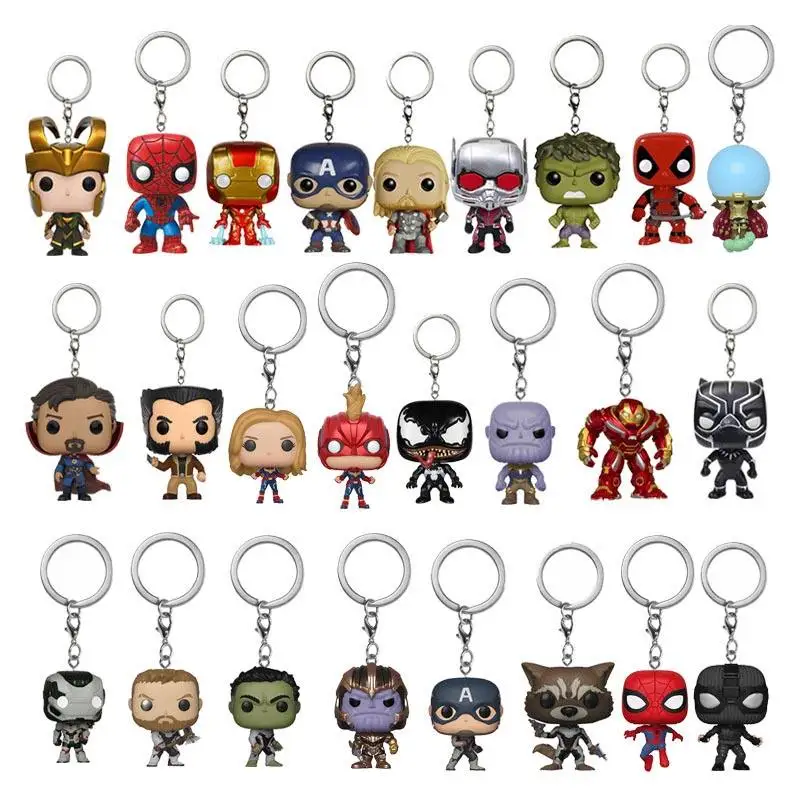 Лидер продаж, брелок для ключей Funko Pop llaveros серии Marvel Мстители, экшн-фигурки супергероев