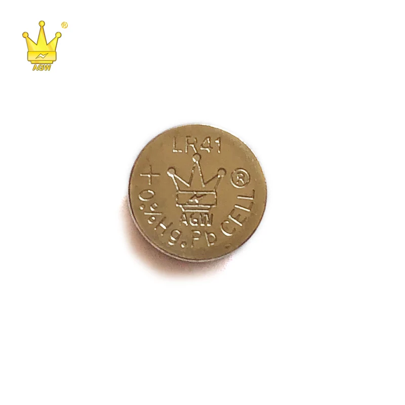 CROWN CH Factory Outlet Button Cell Battery AG3/LR41 Sliver Alkaline Rechargeable Batteries for Toys Bulk Tray Package 1.5V