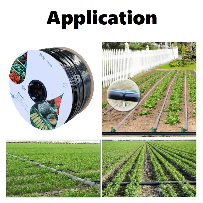 16mm 20mm Flat Emitter LDPE Plastic Drip Tape  for Agriculture Garden Greenhouse Water Saving Irrigation System