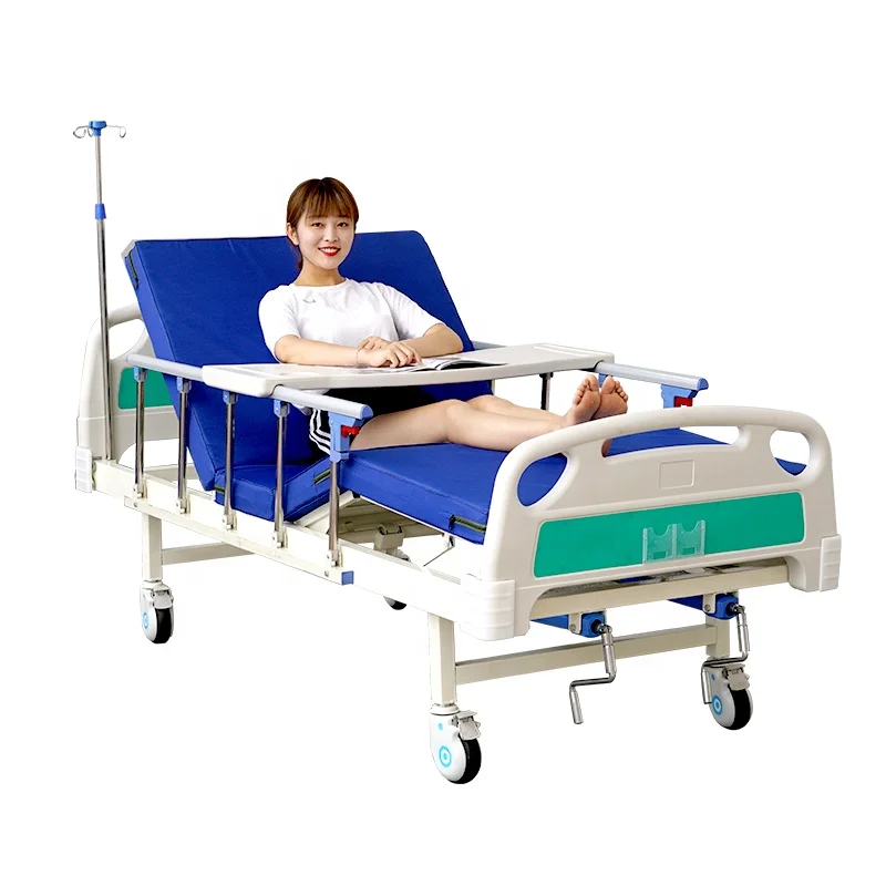 Chinese medical equipment factory 2 function manual hospital patient bed 2 crank clinic medical bed