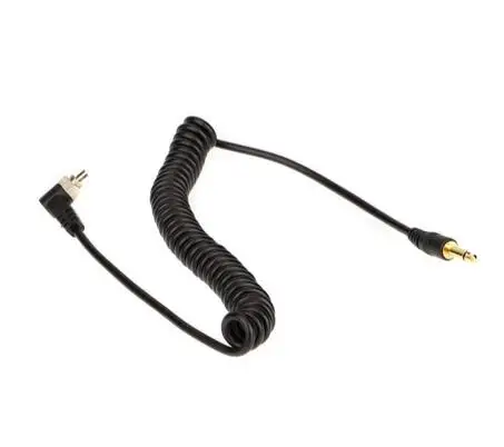 3.5mm Flash Sync Cable Cord with Screw Lock to Male Flash PC