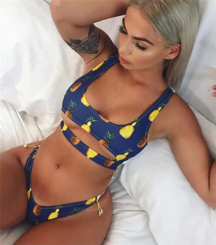 FYA3874 Summer High Cut Leg Printed Woman Sexi Bikini 2020 Swimwear
