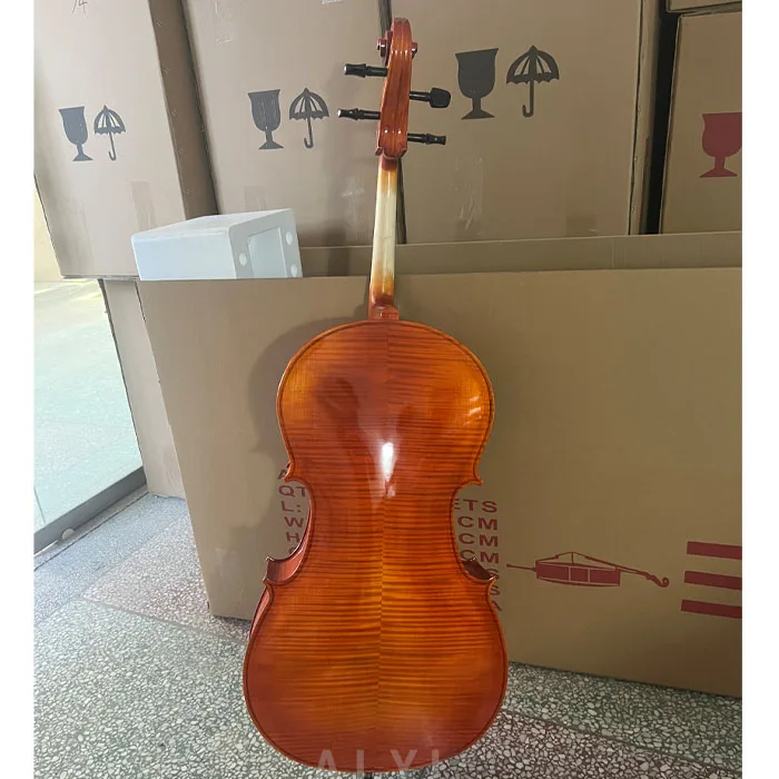 Wholesale Bright Solid wood flame Cello  musical instruments