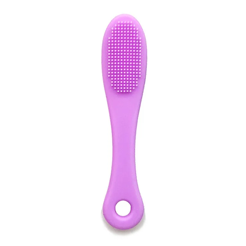 10cm Silicone nose brush manual thumb washing brush black head cleanser facial cleaning brush