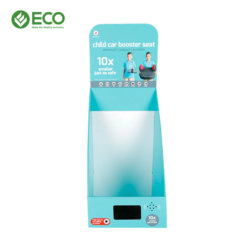 Custom Retail Store Carton Counter Top Display Box Unit Paper Cardboard Counter Display Stand with LCD