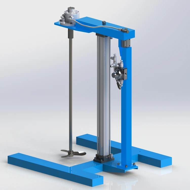 HXUD Fixed Frame Lift Air Mixer Air Agitator Pneumatic Stirrer for Paint,Chemical,Food,