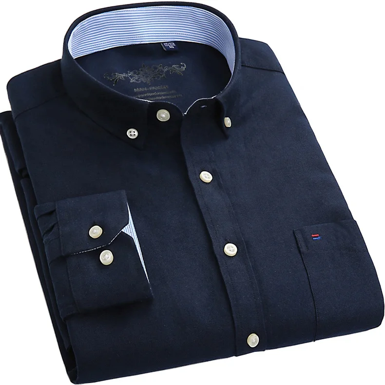 Wholesale latest designs 100%cotton white oxford long sleeve shirt for men