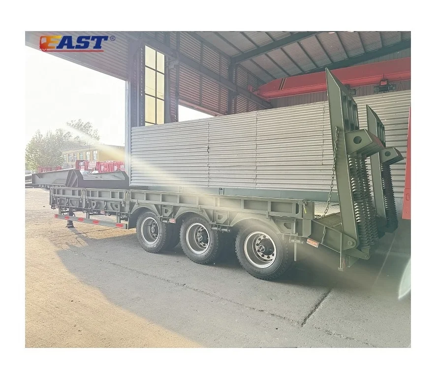 EAST 3 axle folding gooseneck drop deck lowboy semitrailer goose neck trailer for sale