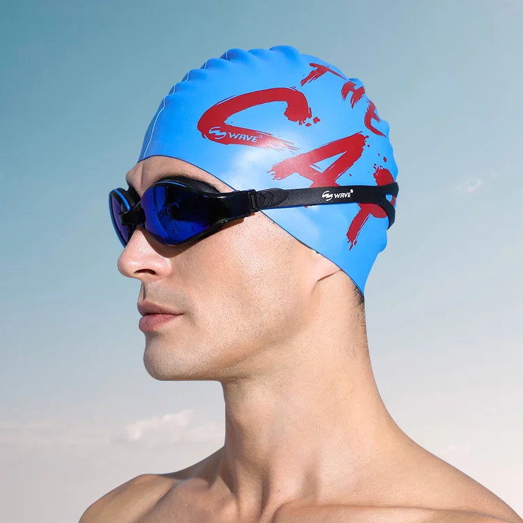 Wholesale usa durable colorful long hair silicone custom ear protection printed custom silicone swim caps