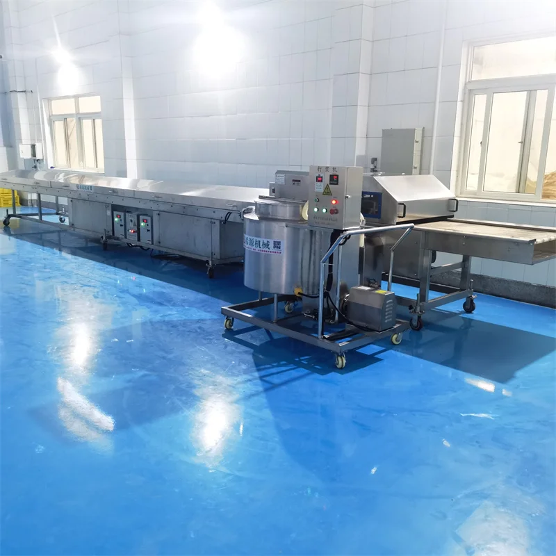 Electric New Bakery Use Chocolate Coating Machine Includes Nuts Cookie Chocolate  Cooling  PLC