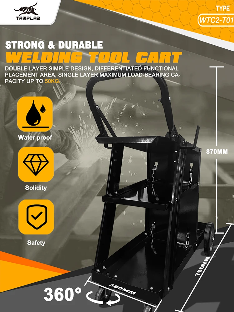 Hot selling mini Truck Trolley Tool Welding Cart for TIG MIG Welder and Plasma Cutter Large Storage Rolling Welding Trolley