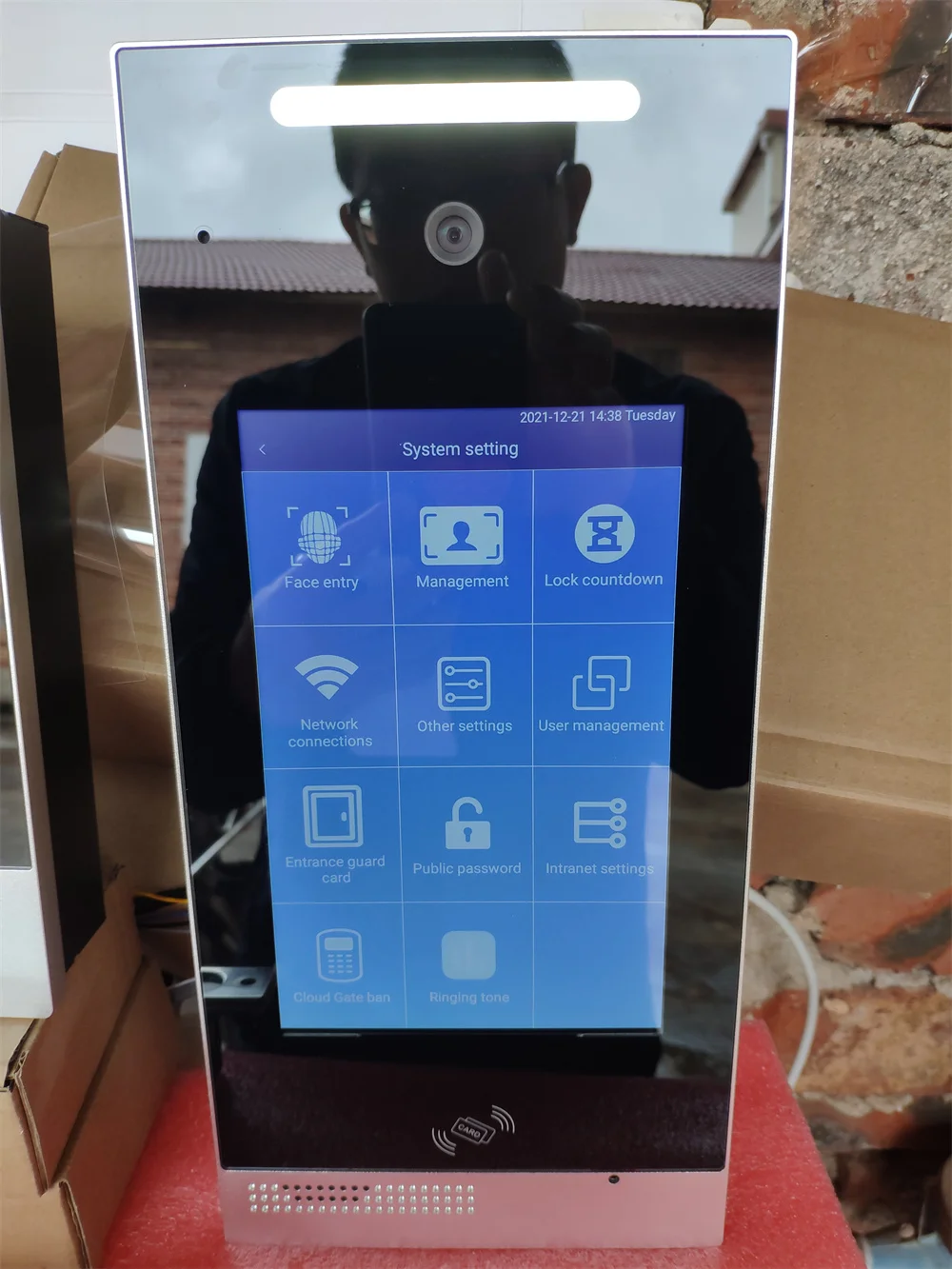 8 Inch Touch Screen Aluminum Alloy Front Panel Tuya Smart 1080P TCP/IP Video Door Phone for Max 9999 Apartments Informe Dicom