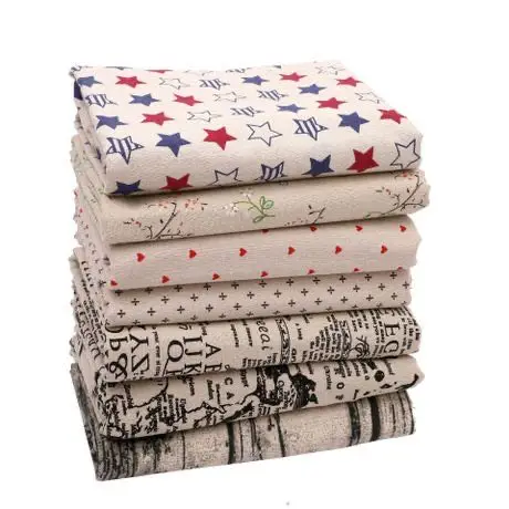 Wholesale High Quality 100% Cotton Printed Linn Pattern Sofa Cover Curtain Cloth Tablecloth Canvas Fabric