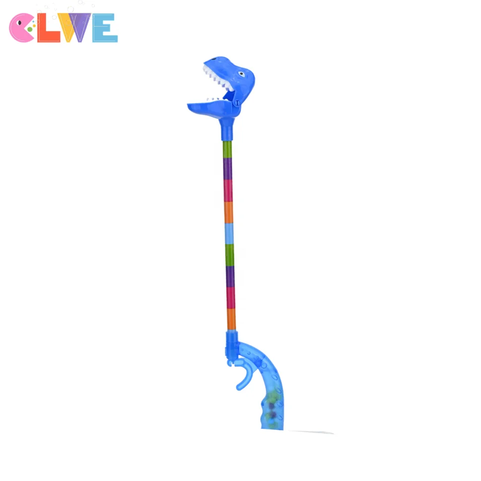 Indoor outdoor party game toy Primary true color real color animal toy  blue long neck dinosaur grabber dog claw clip candy toy