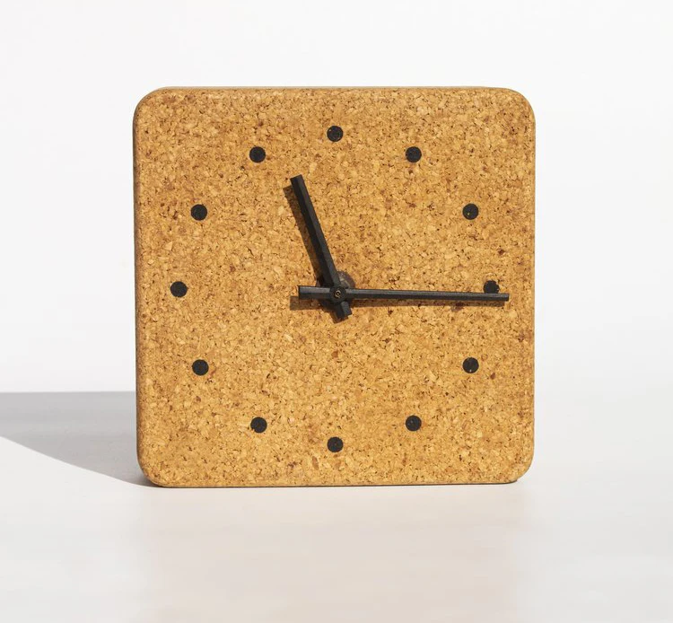 Creative Simple Desktop Kid Alarm Clock Home Decor Square Desk Clock Wooden Table Clock