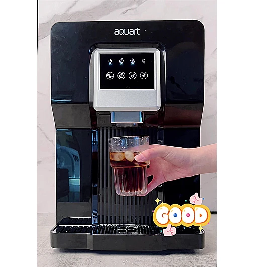 Countertop Water Cooler with Ice Making Function Pipeline Water Dispenser Compressor Cooling Ice Maker CB Electric Plastic Cold