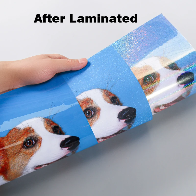 A4 Holographic Cold Lamination Film Vinyl Sticker Sheets Photo PVC Self adhesive Waterproof Matte Lamination Film Wholesale
