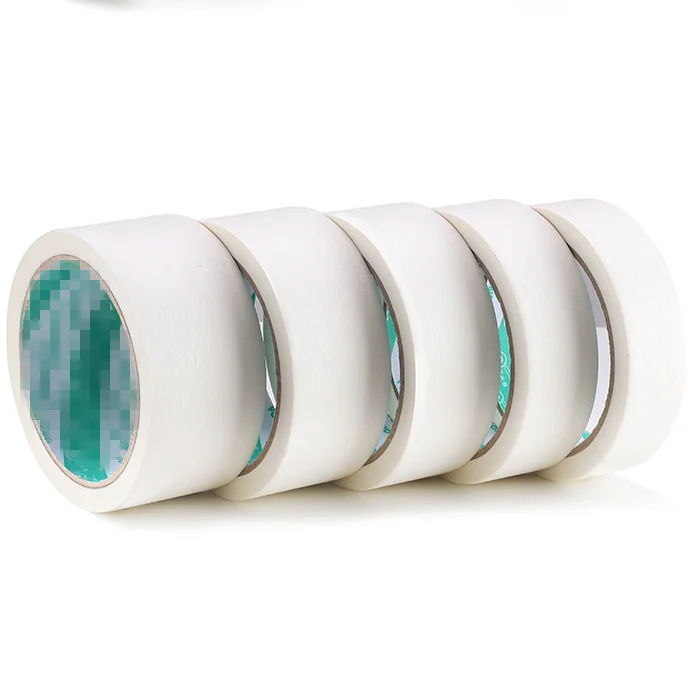 Automobile Spraying Cover Masking Tape Single Sided Crepe Paper with Heat-Resistant Rubber Adhesive Hot Melt Water Activated