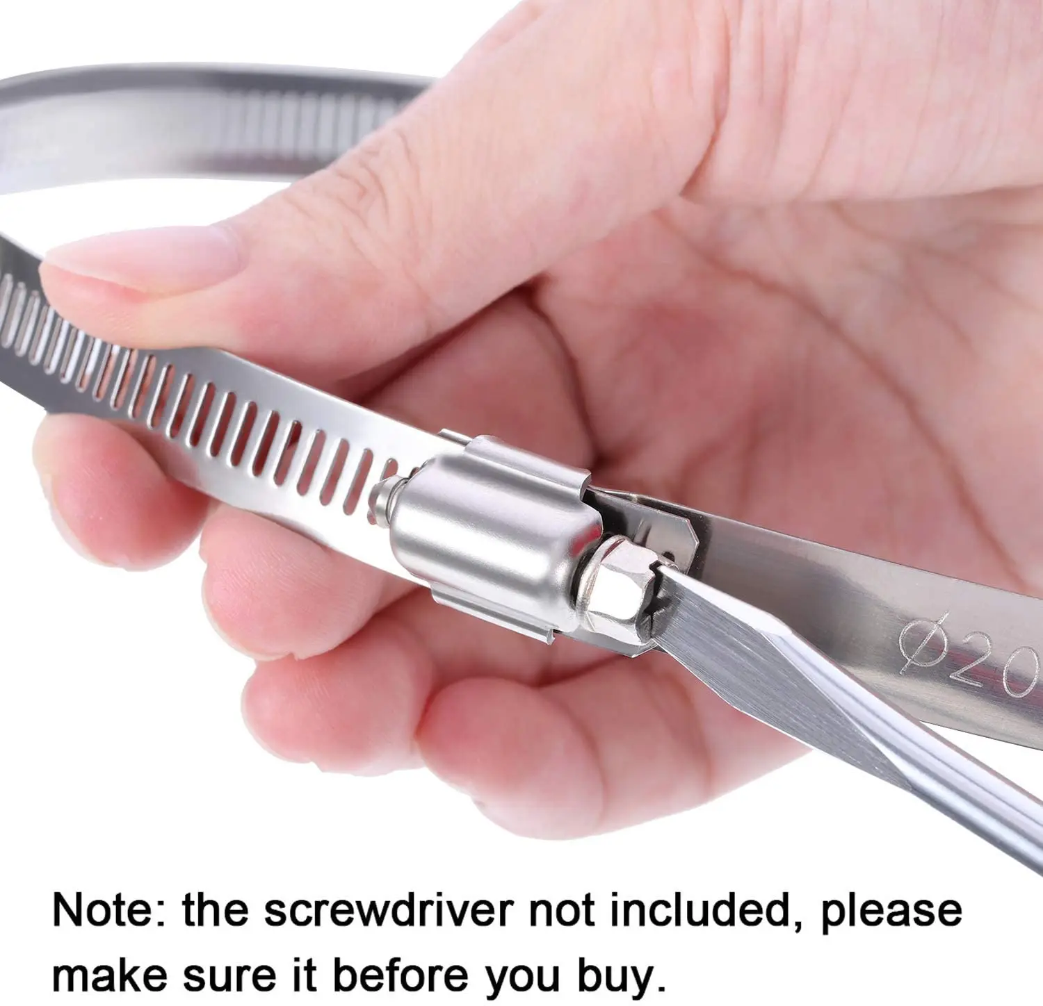 Adjustable 304 Stainless Steel Duct Clamps Hose Clamp (8 Inch)