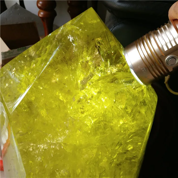 big size natural citrine quartz crystal wand engraved crystal prism points for sale