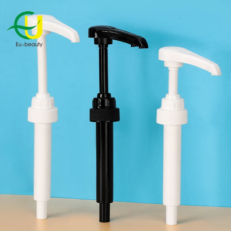 Fast delivery universal cap plastic syrup pump sauce pump black white 5cc 8cc 10cc syrup pump dispenser