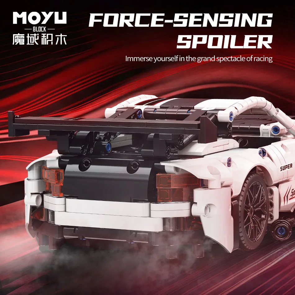 MOYU MY88317 1/14 Racecar Model DIY Assemble Bricks Model Sports Racing Car Educational Building Blocks Toys for Kids