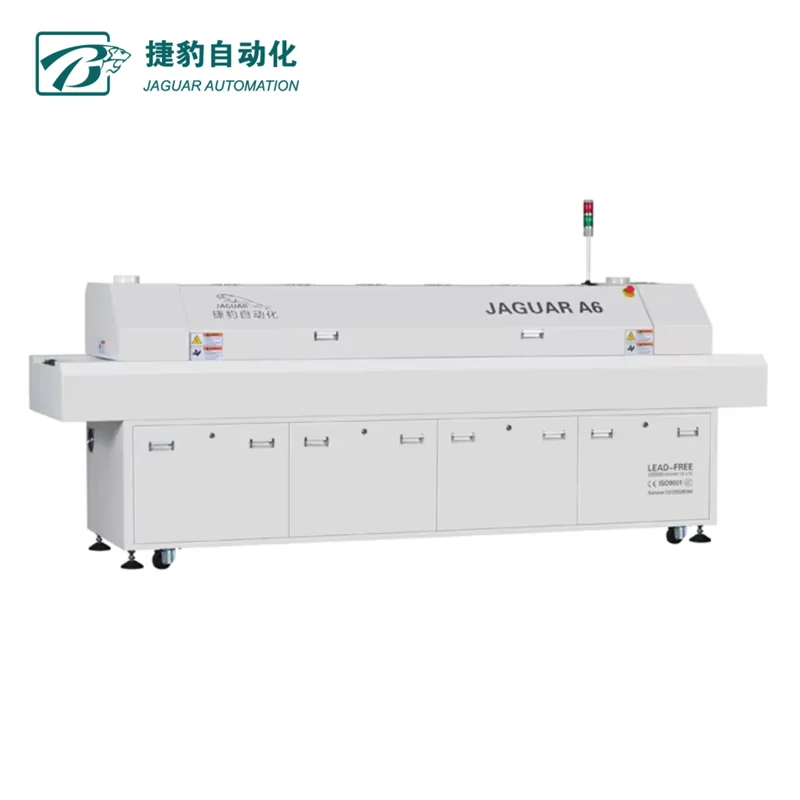 Factory direct sales Automatic Key control A6 zones SMT electric lead-free reflow soldering machine  for production line