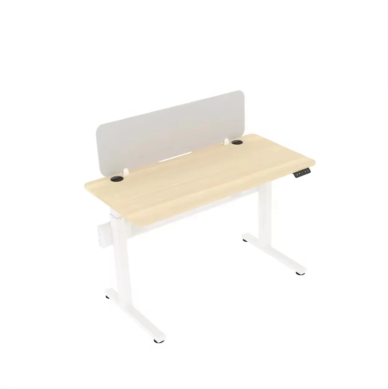 Factory direct sale wooden desktop iron fixed base height adjustable lifting table desk