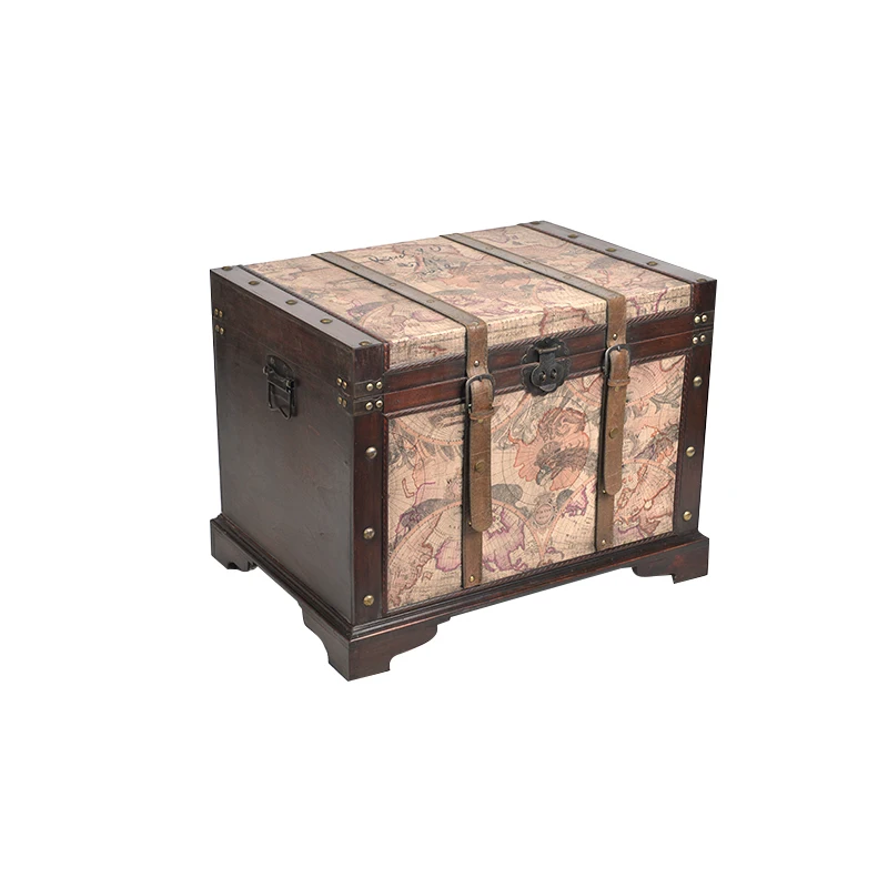Vintage Wooden Storage Trunk Chest Customized Wooden Trunk Boxes Storage Trunk
