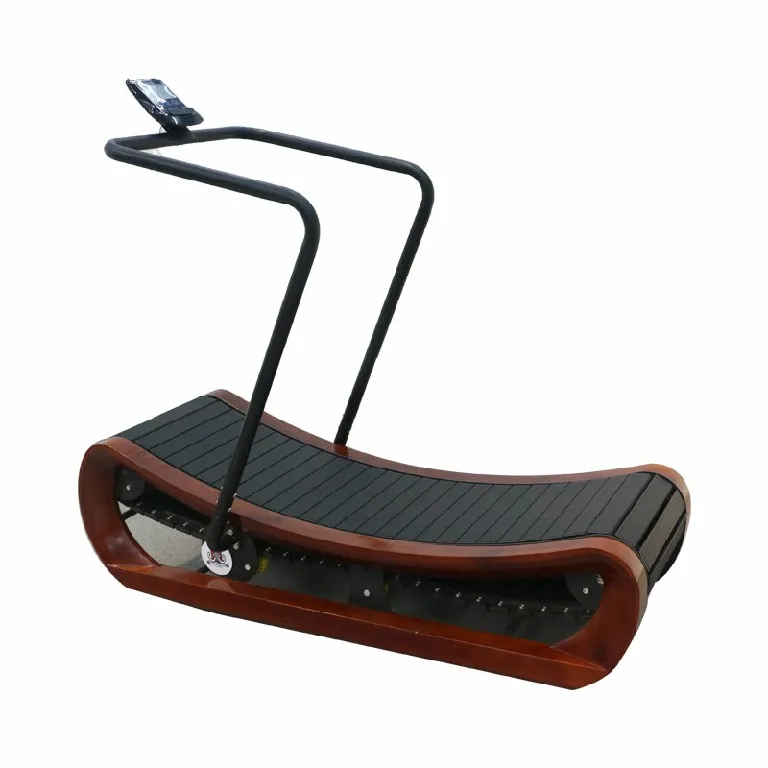 Commercial Home Use Gym Machine Woodway Household Unpowered Wooden Curved Treadmill Manual Running Machine